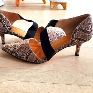 Corso Como Womens Denice Natural D’Orsays Snake print Size 8m